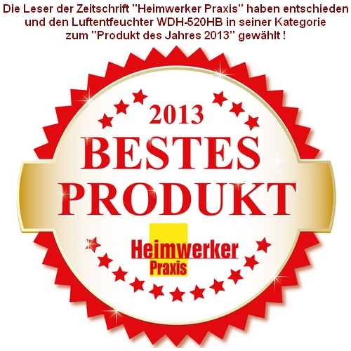 Heimwerker Praxis "Bestes Produkt des Jahres 2013"