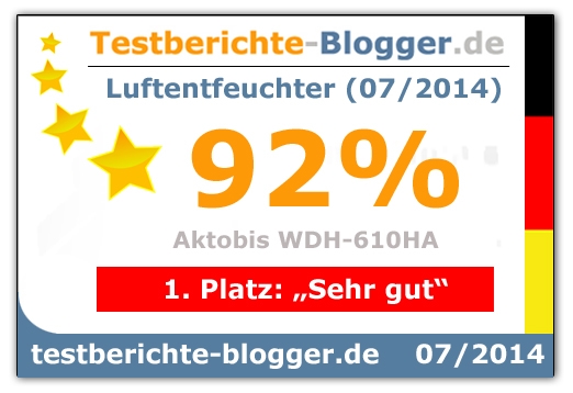 Testsieger 1. Platz Testberichte-Blogger.de